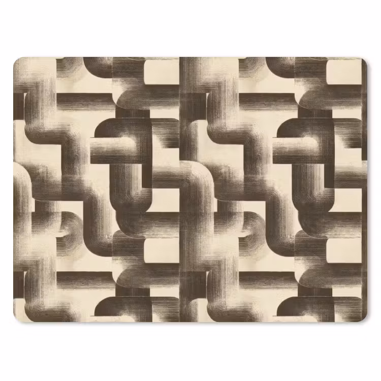 Muismat - Abstract - Retro - Zwart — 1