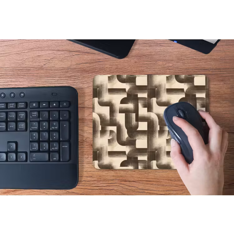 Muismat - Abstract - Retro - Zwart — 3