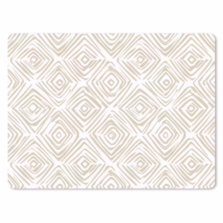 Muismat - Abstract - Ruit - Beige — 1