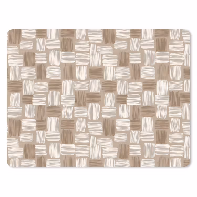 Muismat - Blok - Patroon - Bruin — 1