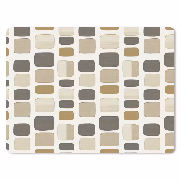 Muismat - Blokken - Vintage - Grijs — 1