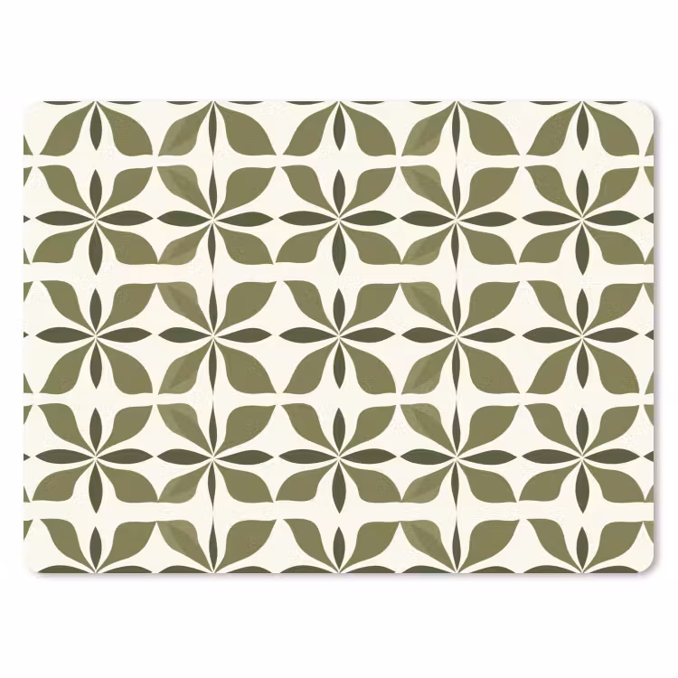 Muismat - Botanisch - Retro - Groen — 1