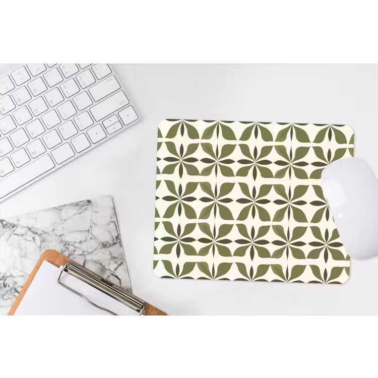 Muismat - Botanisch - Retro - Groen — 2