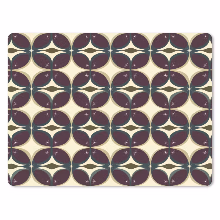 Muismat - Cirkel - Retro - Kleurrijk — 1