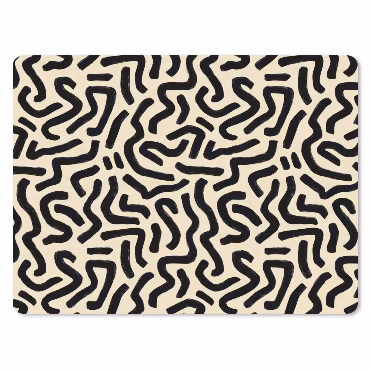 Muismat - Abstract - Lijnen - Zwart — 1