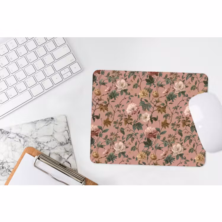 Muismat - Bloemen - Klassiek - Roze — 2