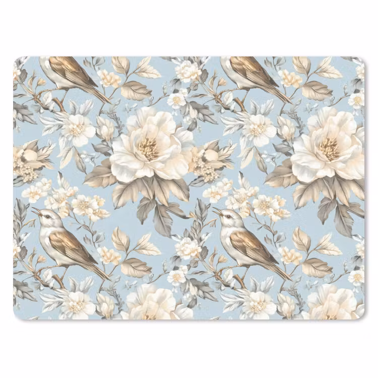 Muismat - Botanisch - Zangvogel - Blauw — 1