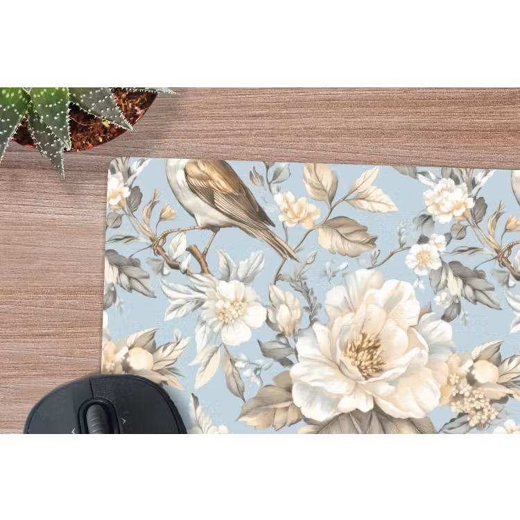 Muismat - Botanisch - Zangvogel - Blauw — 4