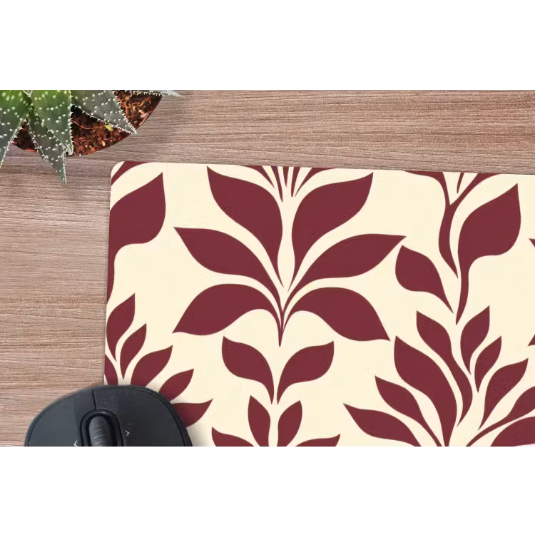 Muismat - Abstract - Bladeren - Burgundy — 4