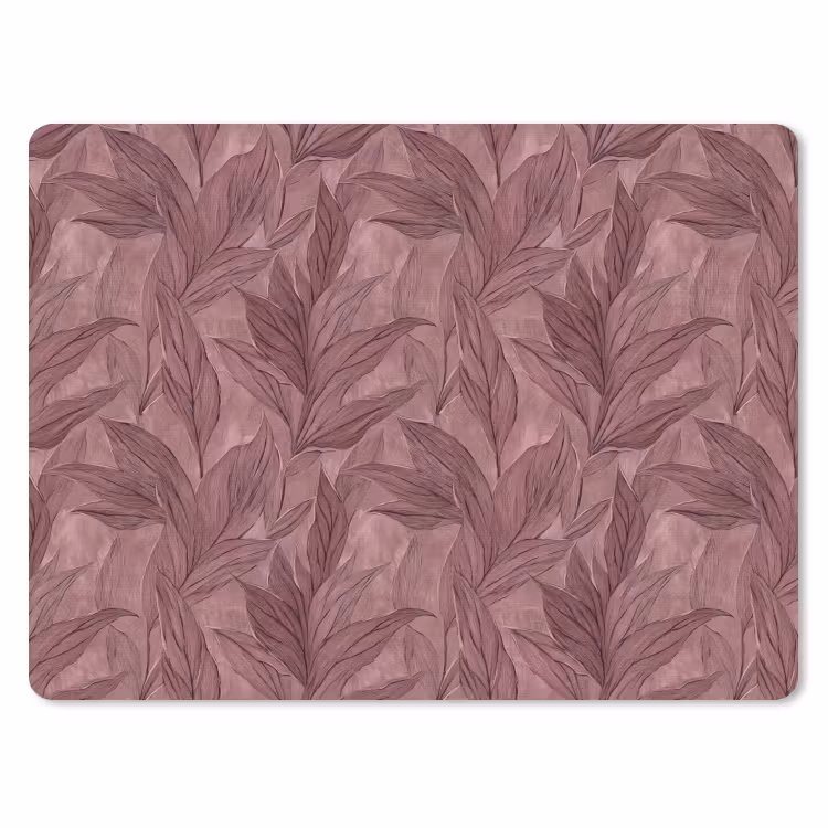 Muismat - Bladeren - Patroon - Paars — 1