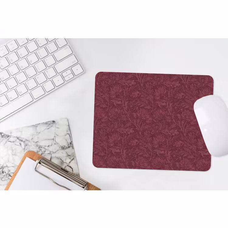 Muismat - Bladeren - Patroon - Paars — 2