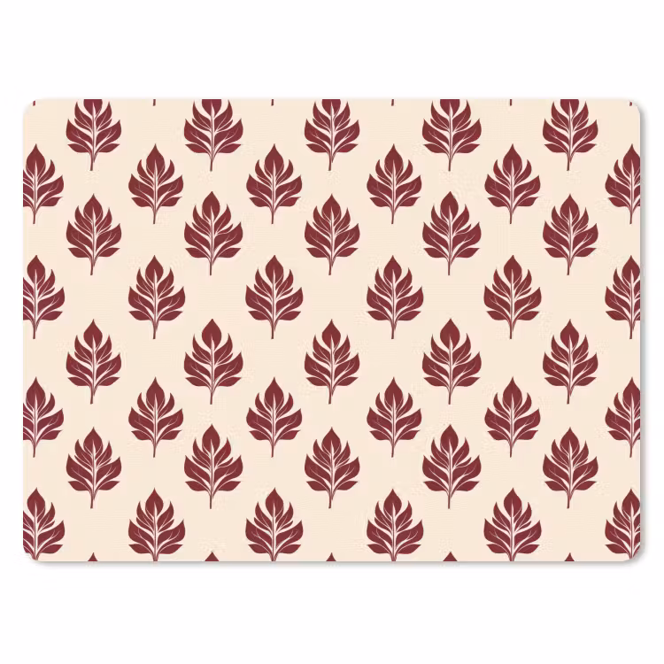 Muismat - Botanisch - Patroon - Bordeaux — 1