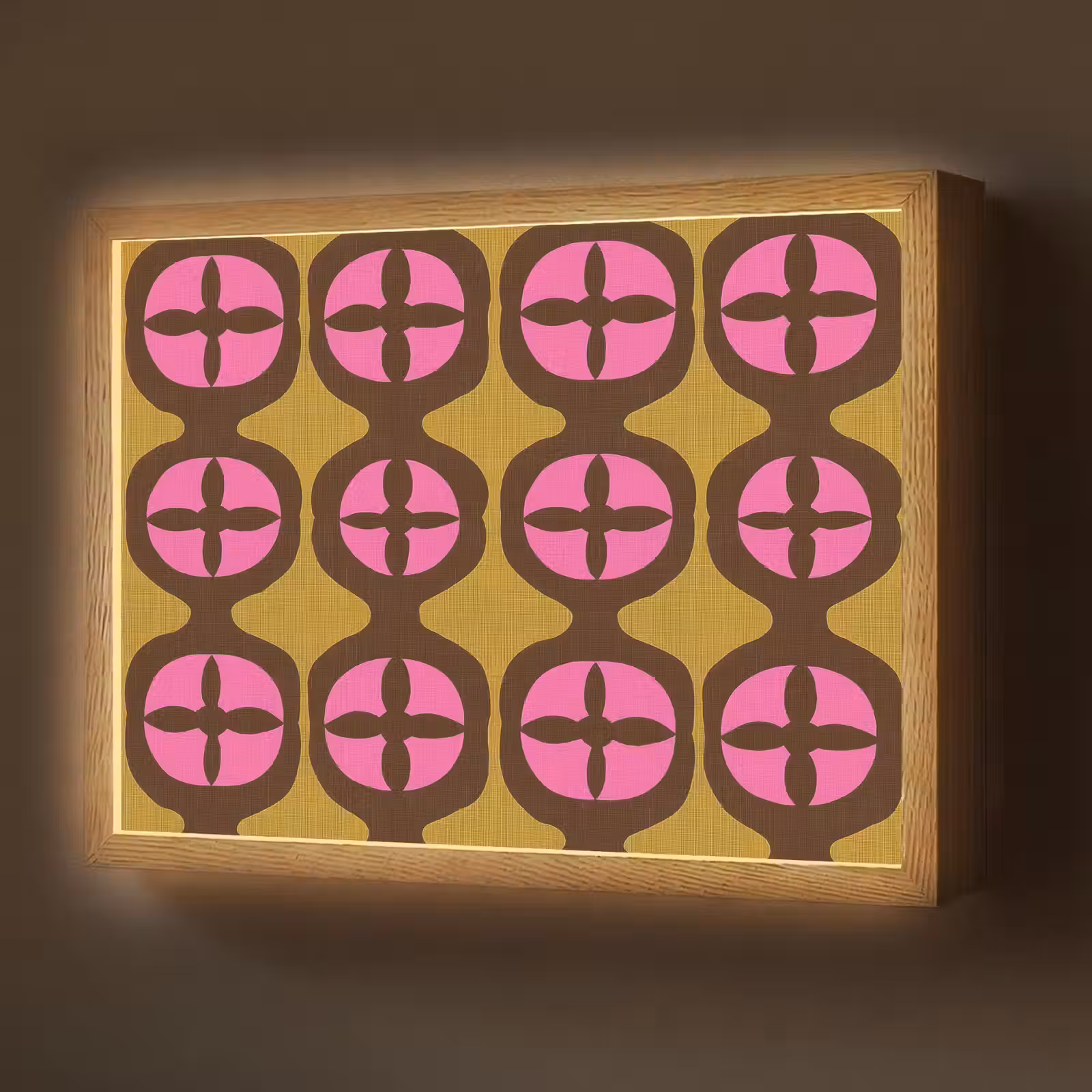 Lightbox - Wandlamp - Modern - Patroon - Roze — 1