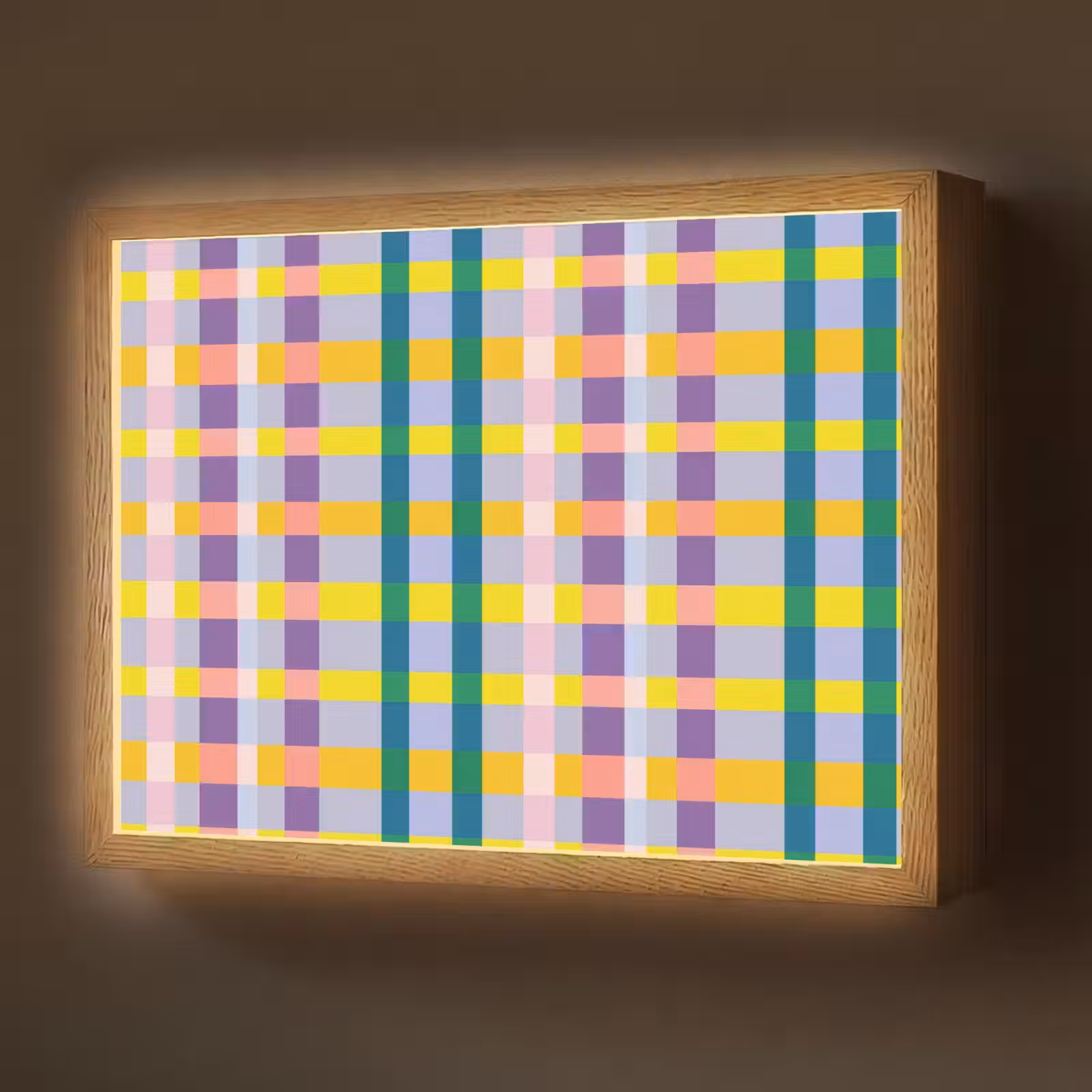 Lightbox - Wandlamp - Ruit - Patroon - Kleurrijk — 1