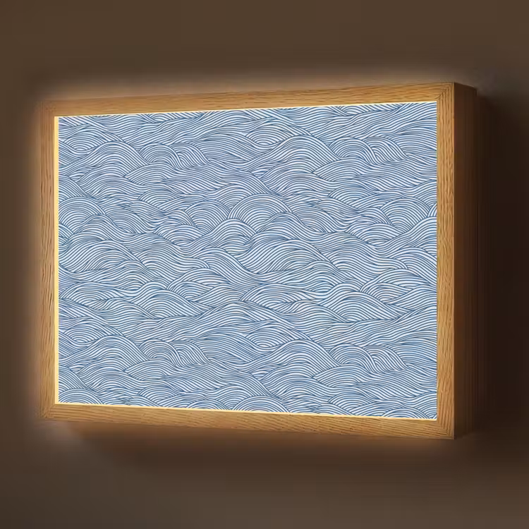 Lightbox - Wandlamp - Golven - Ritmisch - Blauw — 1