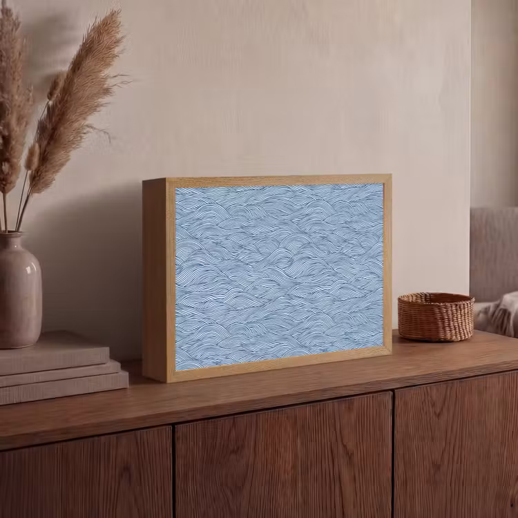 Lightbox - Wandlamp - Golven - Ritmisch - Blauw — 4