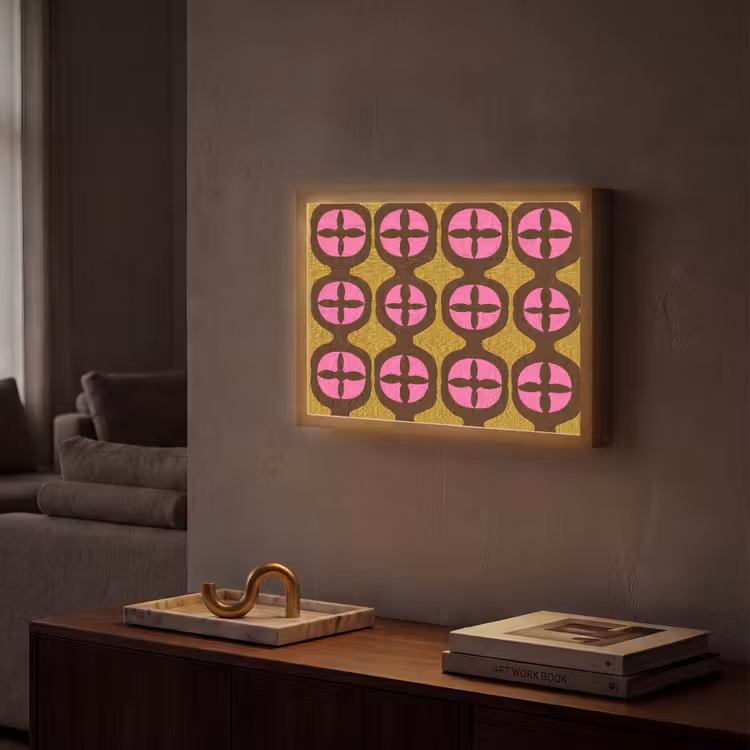 Lightbox - Wandlamp - Modern - Patroon - Roze — 2