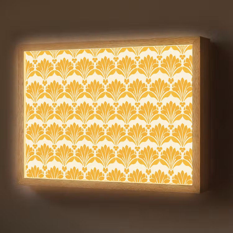 Lightbox - Wandlamp - Patroon - Motief - Geel — 1