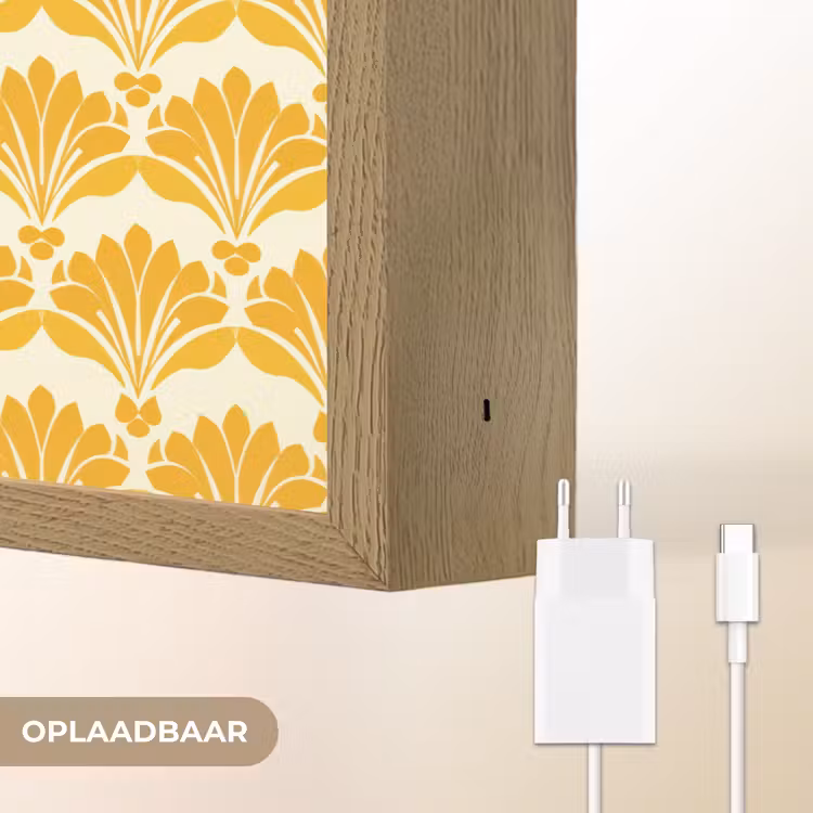 Lightbox - Wandlamp - Patroon - Motief - Geel — 7