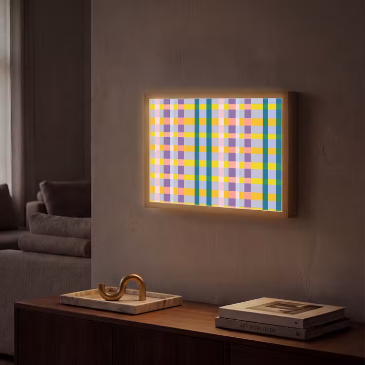 Lightbox - Wandlamp - Ruit - Patroon - Kleurrijk — 2