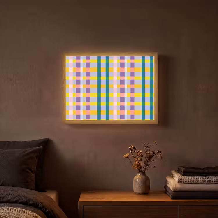 Lightbox - Wandlamp - Ruit - Patroon - Kleurrijk — 3