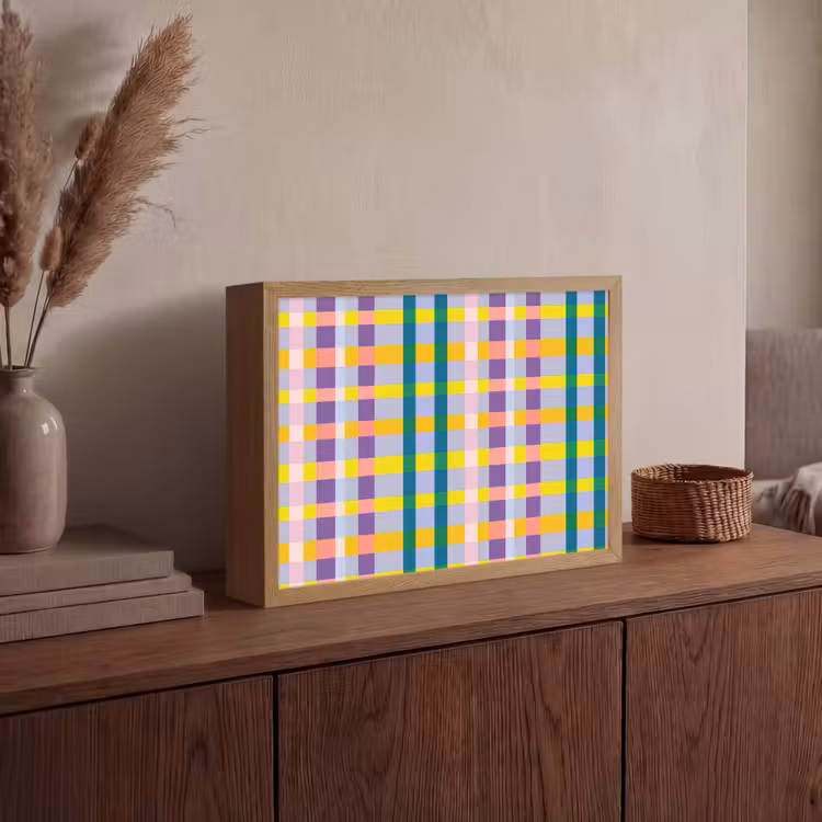 Lightbox - Wandlamp - Ruit - Patroon - Kleurrijk — 4