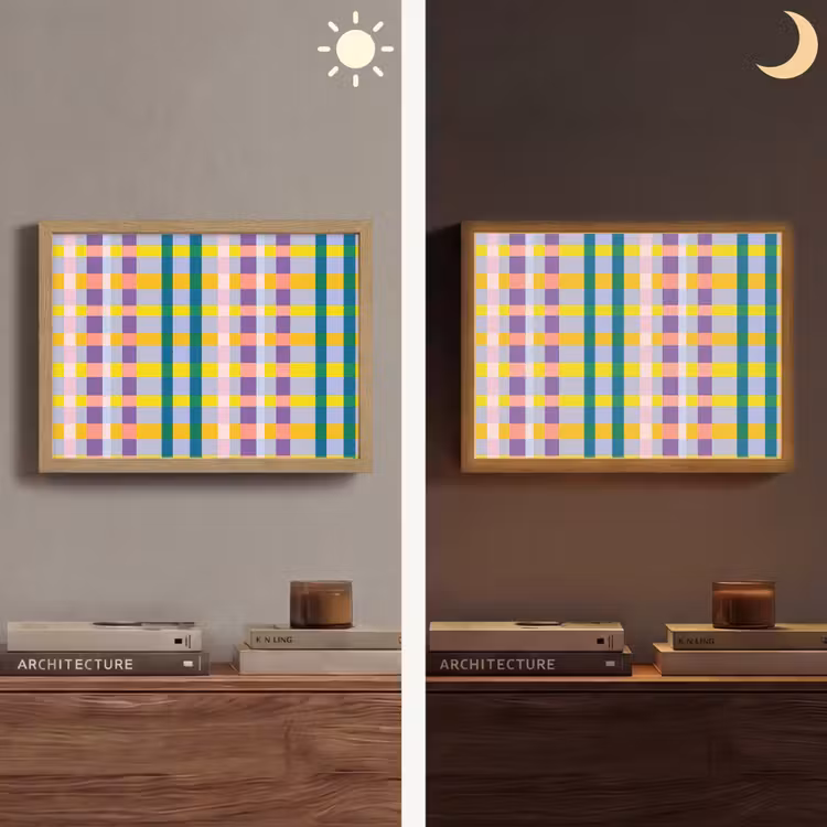Lightbox - Wandlamp - Ruit - Patroon - Kleurrijk — 6