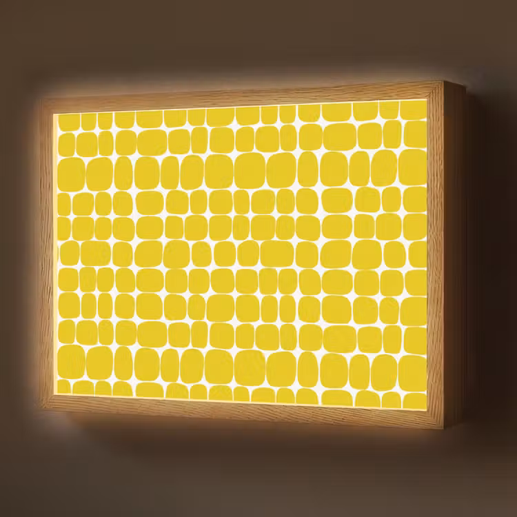Lightbox - Wandlamp - Stippen - Modern - Geel — 1