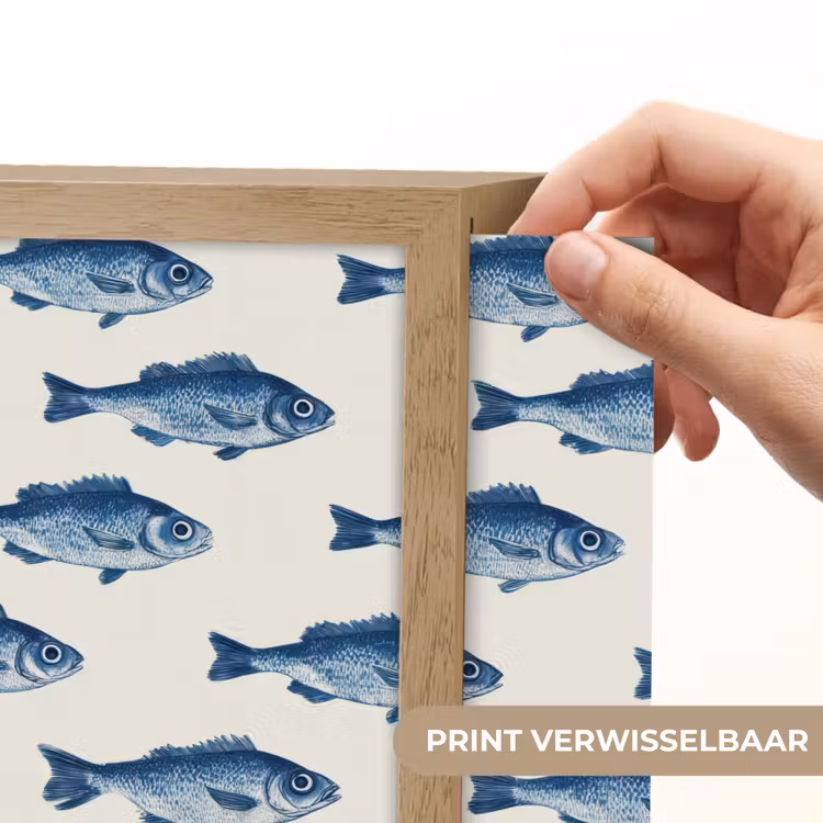 Lightbox - Wandlamp - Vis - Patroon - Blauw — 5