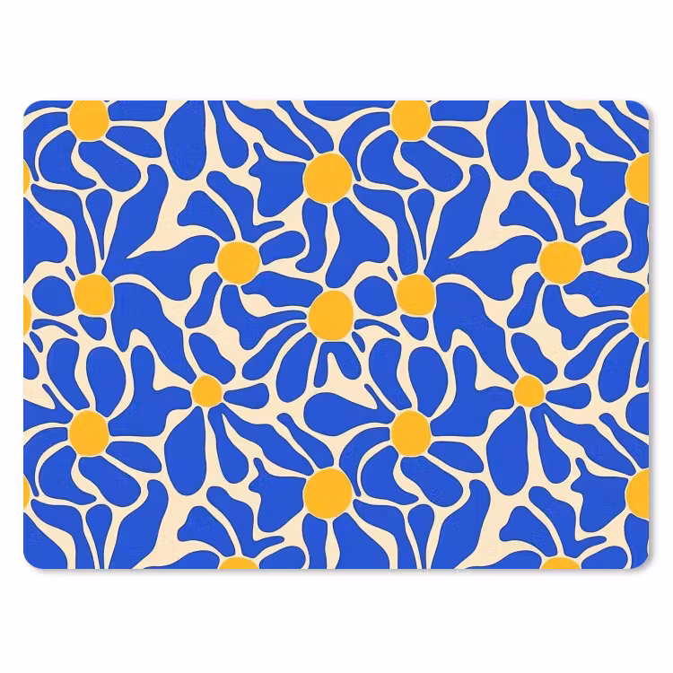 Muismat - Abstract - Bloem - Blauw — 1