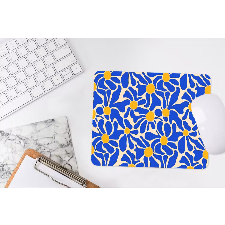 Muismat - Abstract - Bloem - Blauw — 2