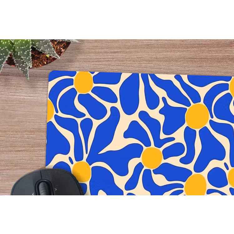 Muismat - Abstract - Bloem - Blauw — 4