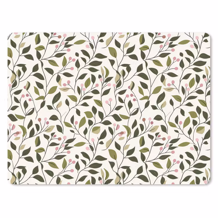 Muismat - Bladeren - Bessen - Roze — 1