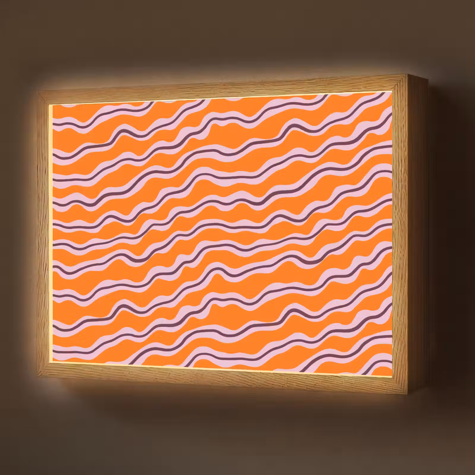 Lightbox - Wandlamp - Retro - Golvend - Oranje — 1