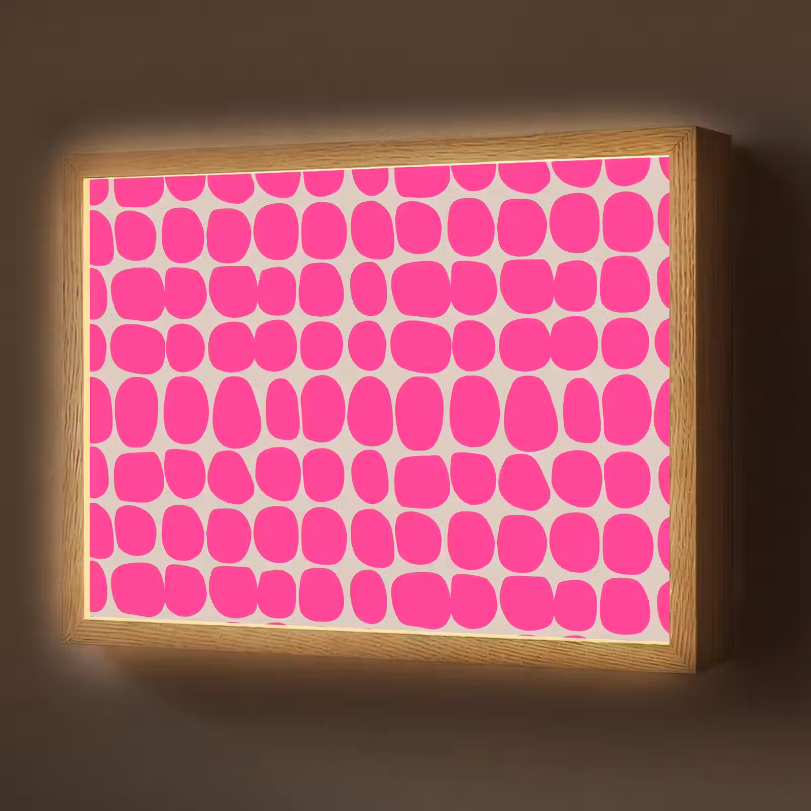 Lightbox - Wandlamp - Stippen - Patroon - Roze — 1