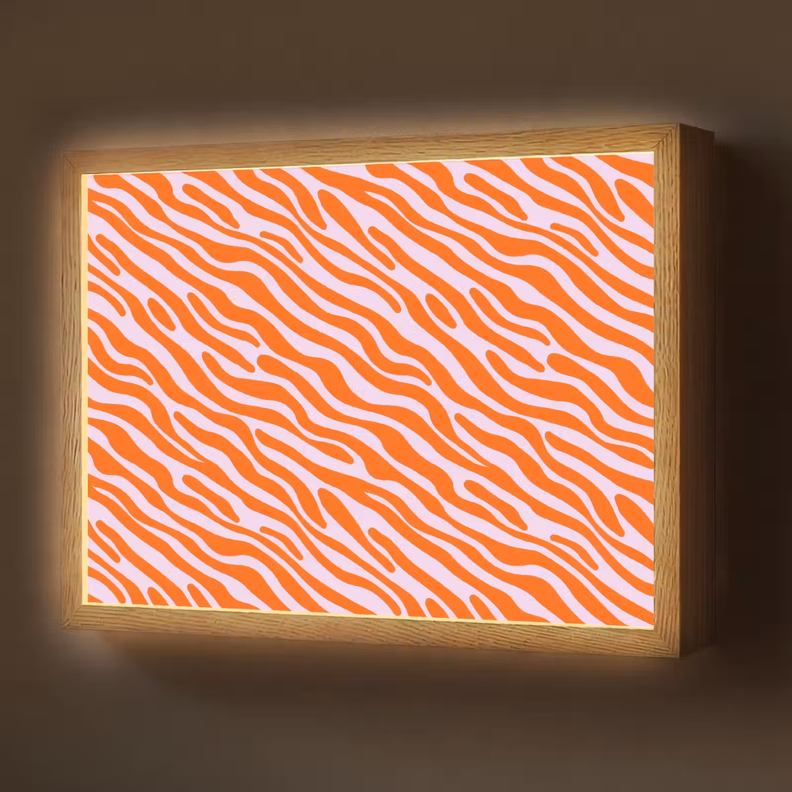 Lightbox - Wandlamp - Strepen - Dynamisch - Oranje — 1