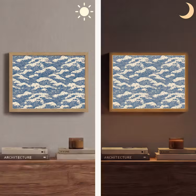 Lightbox - Wandlamp - Golven - Klassiek - Blauw — 6