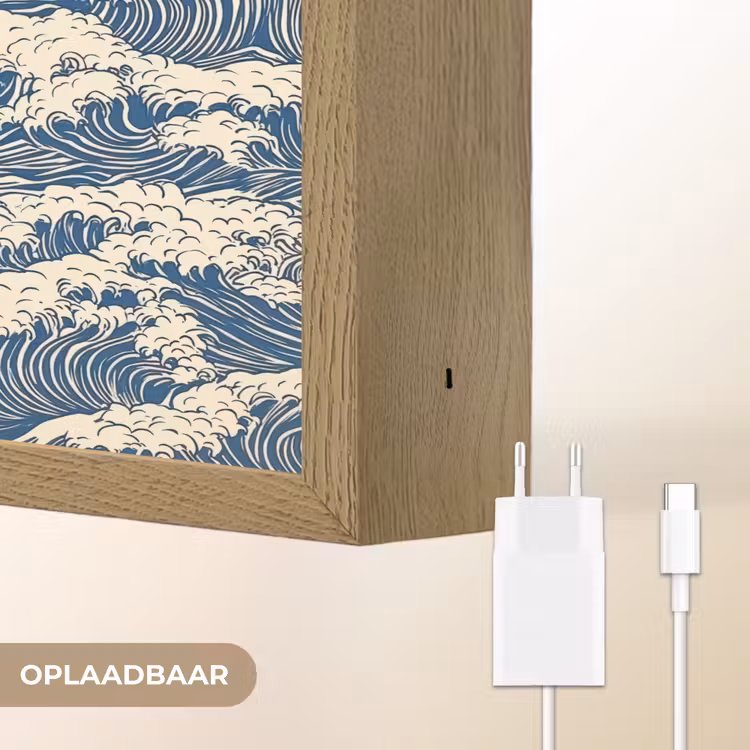 Lightbox - Wandlamp - Golven - Klassiek - Blauw — 7