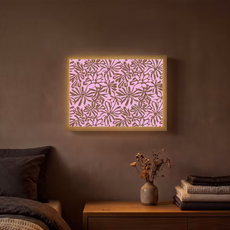 Lightbox - Wandlamp - Organisch - Patroon - Roze — 3