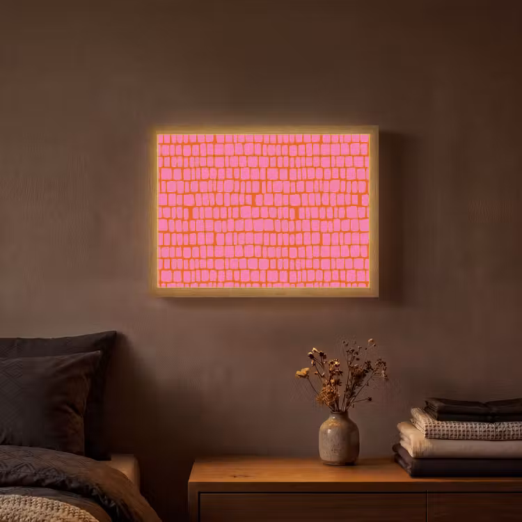 Lightbox - Wandlamp - Organisch - Raster - Roze — 3