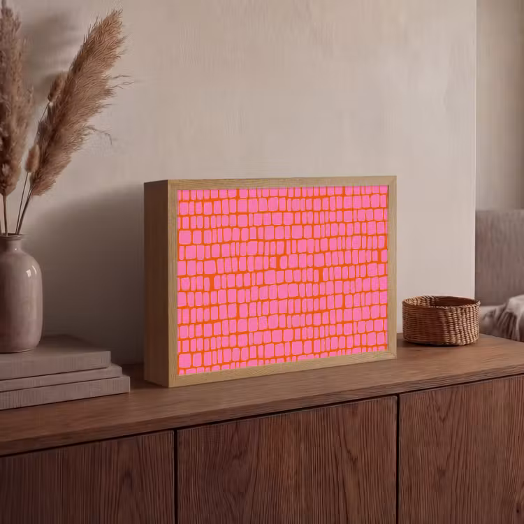 Lightbox - Wandlamp - Organisch - Raster - Roze — 4