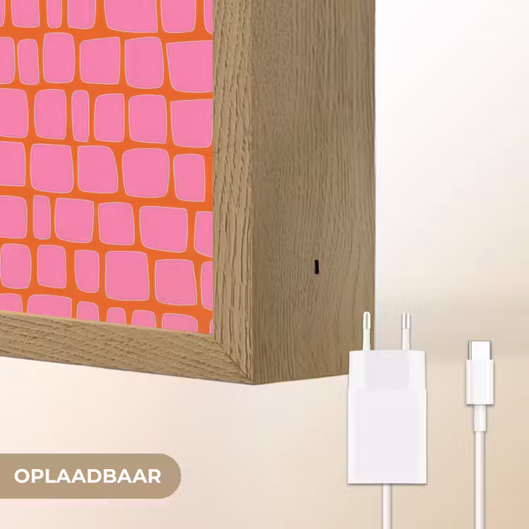 Lightbox - Wandlamp - Organisch - Raster - Roze — 7