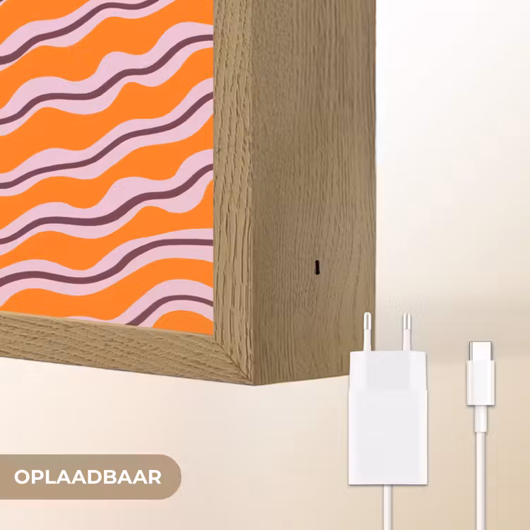 Lightbox - Wandlamp - Retro - Golvend - Oranje — 7