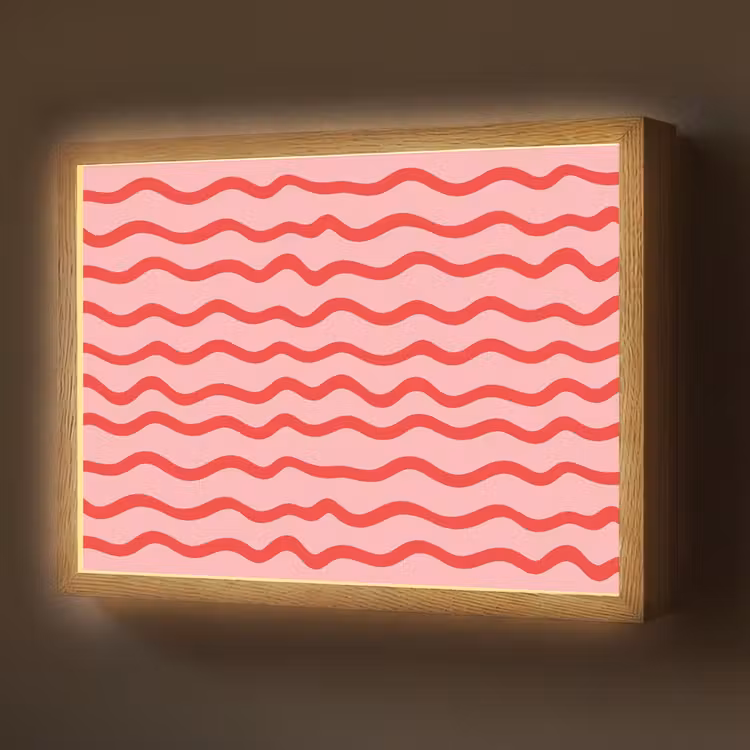 Lightbox - Wandlamp - Speels - Patroon - Rood — 1