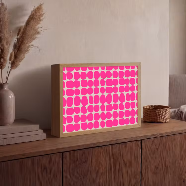 Lightbox - Wandlamp - Stippen - Patroon - Roze — 4
