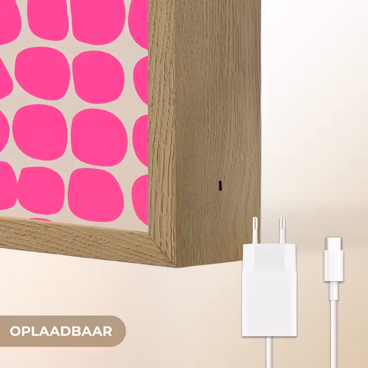 Lightbox - Wandlamp - Stippen - Patroon - Roze — 7