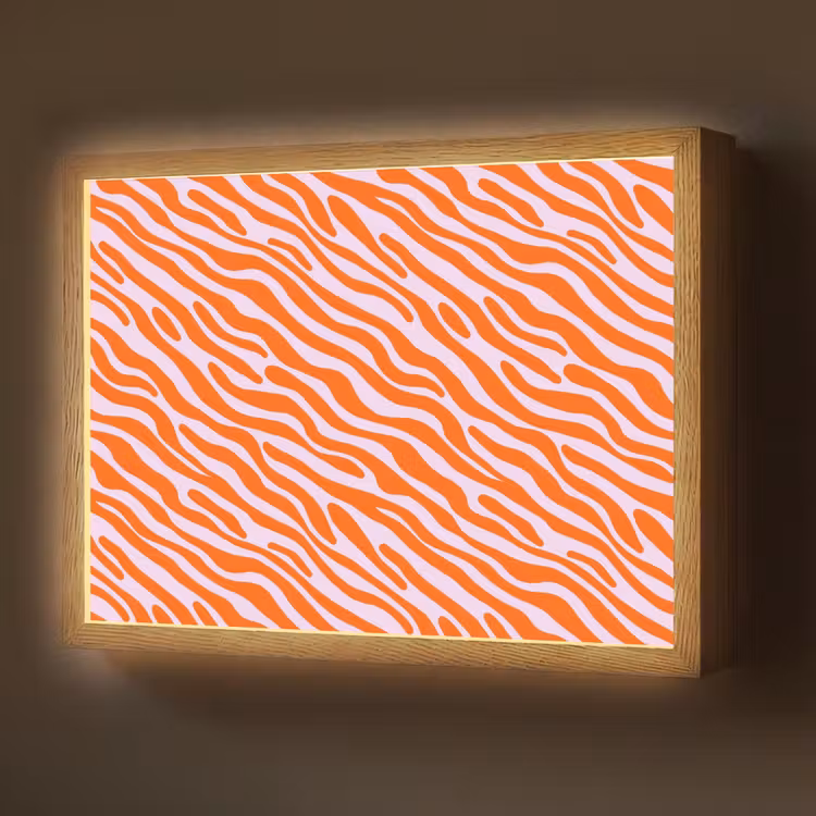 Lightbox - Wandlamp - Strepen - Dynamisch - Oranje — 1