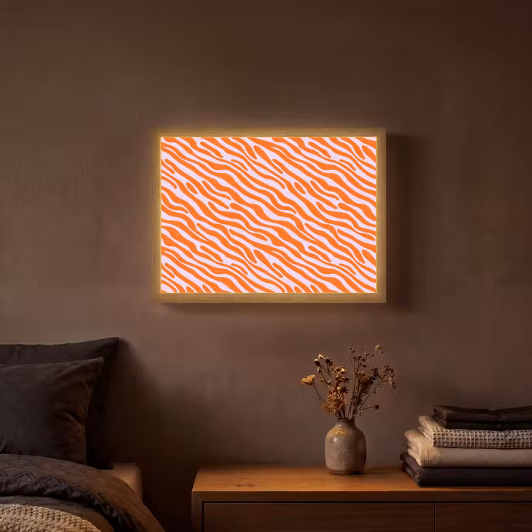 Lightbox - Wandlamp - Strepen - Dynamisch - Oranje — 3