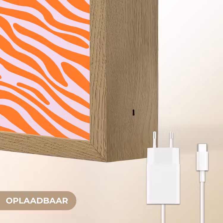 Lightbox - Wandlamp - Strepen - Dynamisch - Oranje — 7