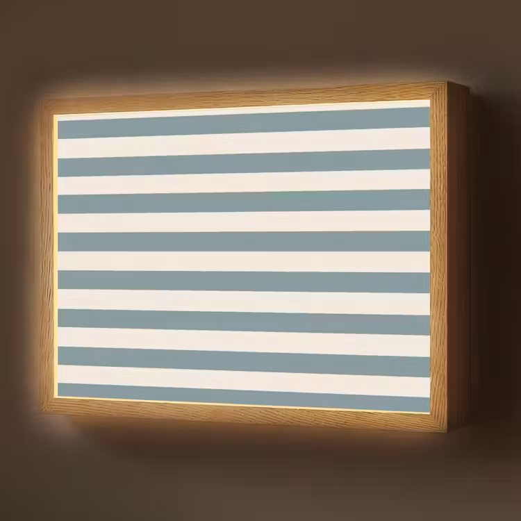 Lightbox - Wandlamp - Strepen - Modern - Blauw — 1